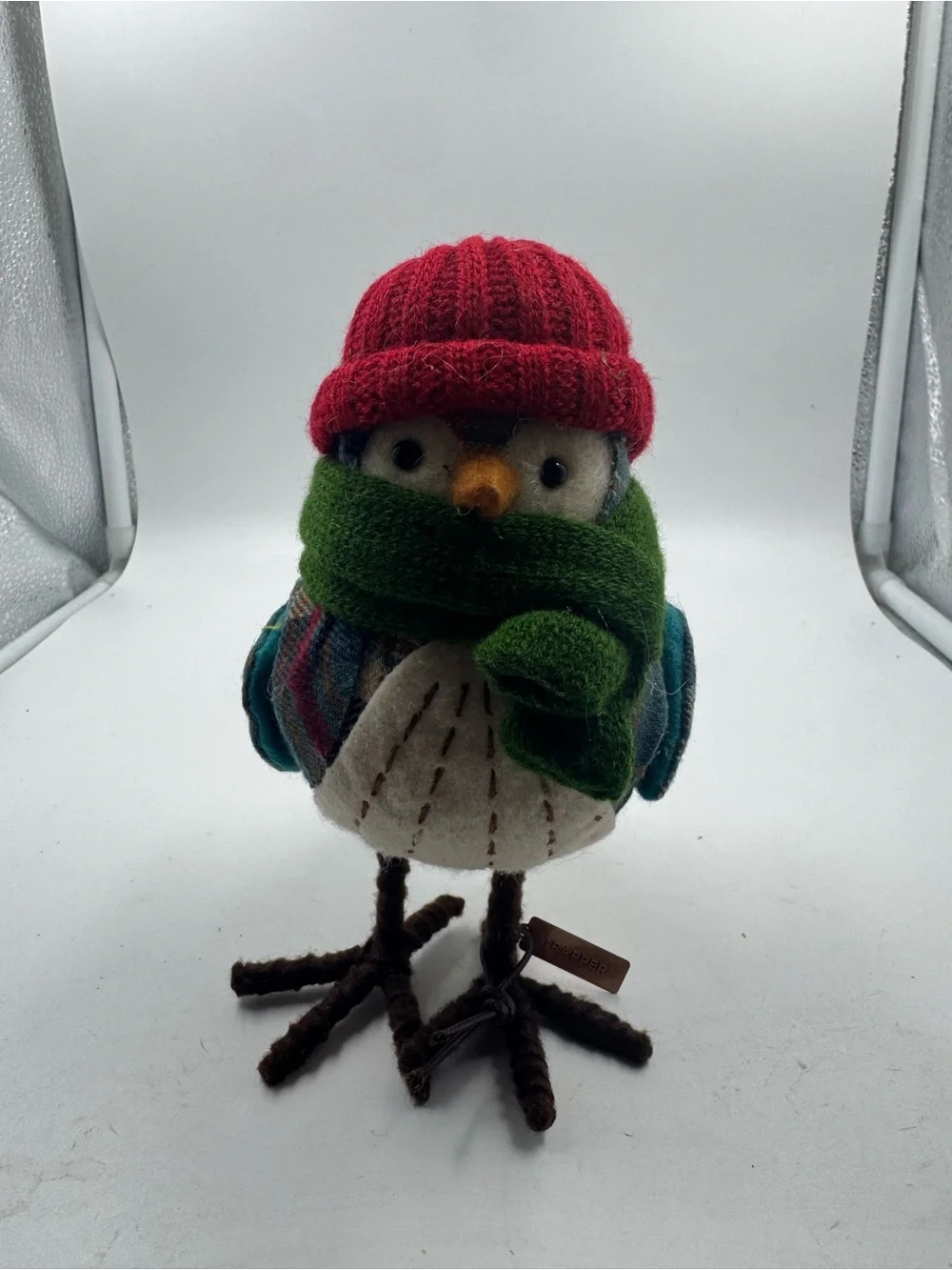 Target Wondershop  2016 TRAPPER Christmas Featherly Friends Fabric Bird Figurine